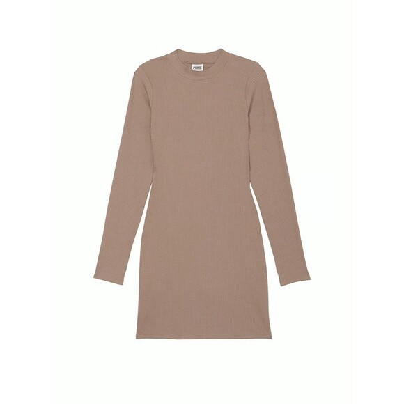 NWT Victoria's Secret PINK Stretch Ribbed Cotton Mock Neck Bodycon Dress XXL - Picture 3 of 8